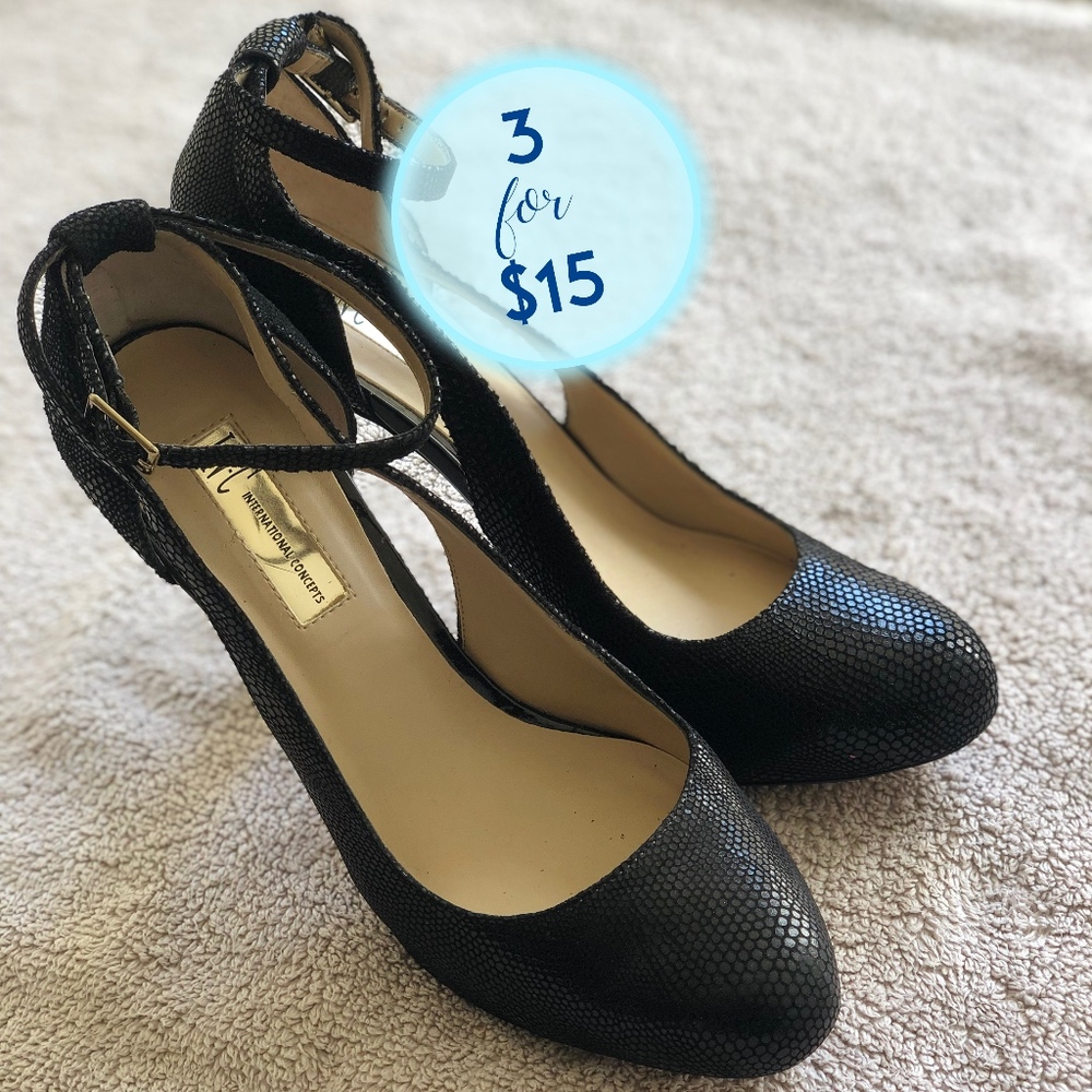Black Strappy INC pumps